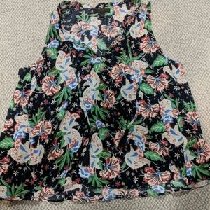 JCrew sleeveless floral swing top